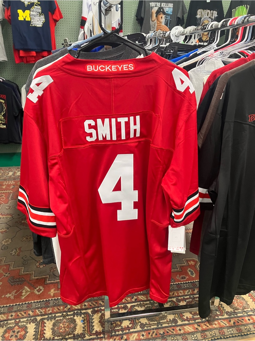 Nike Red or black OSU Buckeyes Football Jersey JEREMIAH SMITH #4